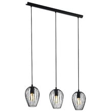 Newtown Linear Steel 3 Light Pendant